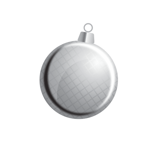 Bola de navidad gris Diseño PNG