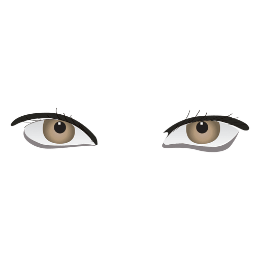 Grey woman eyes PNG Design