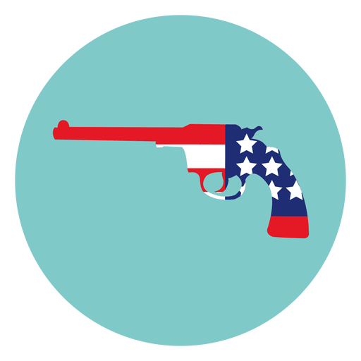 Icono de pistola redonda Diseño PNG