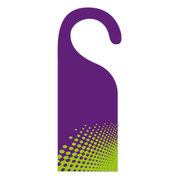 Halftone door hanger PNG Design
