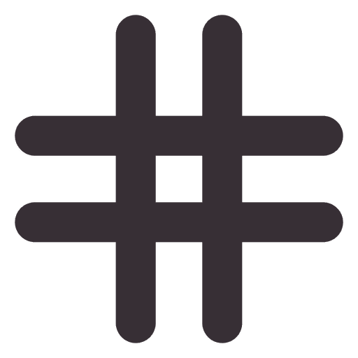 Hashtag Zaun PNG-Design