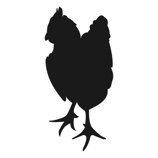 Silhueta de galinha em p? Desenho PNG