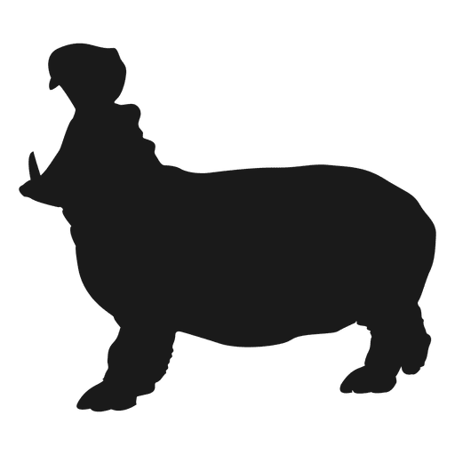 Silueta de hipopótamo Diseño PNG