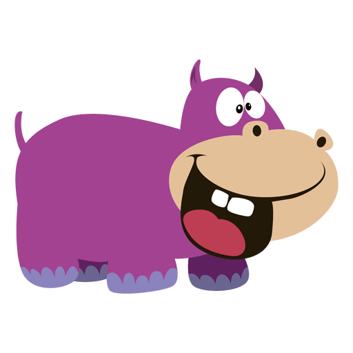 Hippopotamus cartoon PNG Design