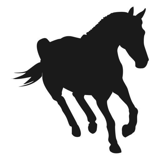 Design PNG E SVG De Frente Cavalo Fazenda Correndo Silhueta Para Camisetas