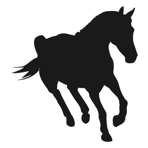 Design PNG E SVG De Frente Cavalo Fazenda Correndo Silhueta Para