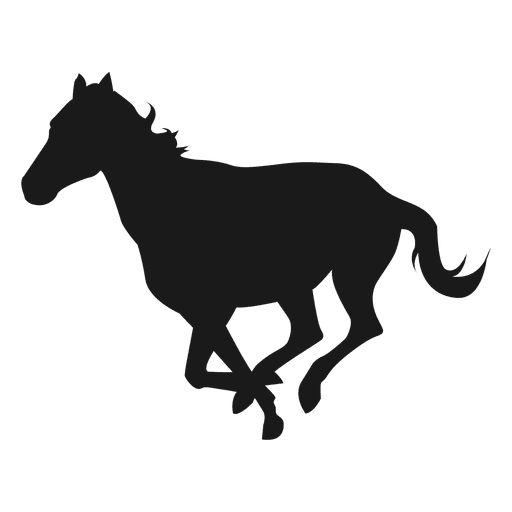 Design PNG E SVG De Frente Cavalo Fazenda Correndo Silhueta Para Camisetas