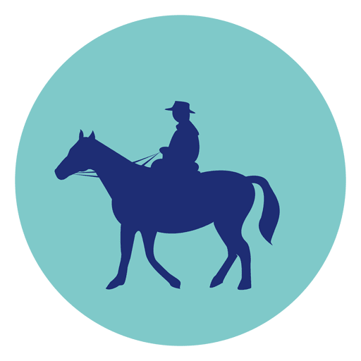 Horseman round icon PNG Design