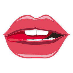 Lips biting expression - Transparent PNG & SVG vector file