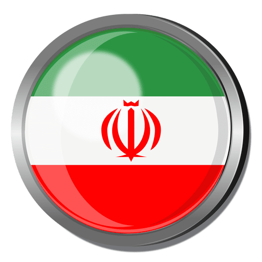 Iran flag badge PNG Design
