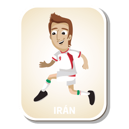 Iran football player cartoon PNG Design