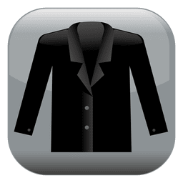 Jacke quadratisches Symbol PNG-Design