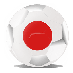 Japan football flag PNG Design