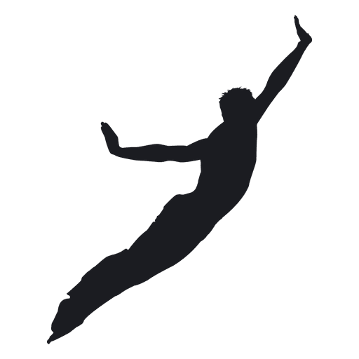 Jumping man silhouette PNG Design