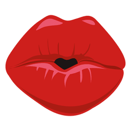 Expresión de labios besos Diseño PNG