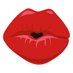 Lippen küssen Ausdruck PNG-Design