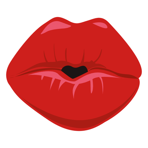 Expressão de lábios se beijando Desenho PNG