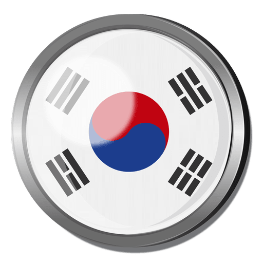 Insignia de la bandera de corea Diseño PNG