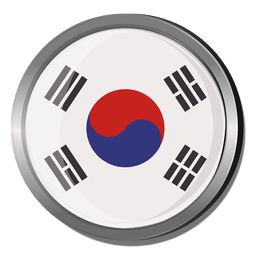 Korea round flag