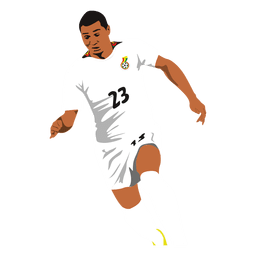 Dibujos animados de futbolista Kwadwo Asamoah Diseño PNG