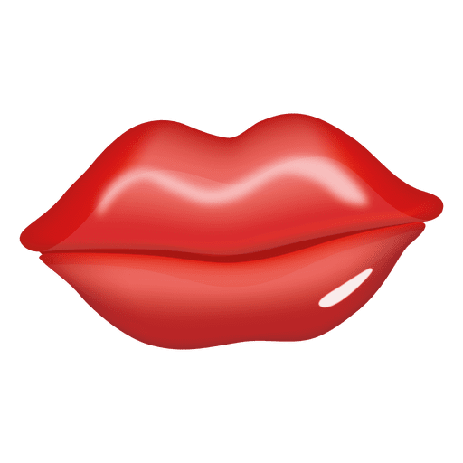 Large lips cartoon PNG Design