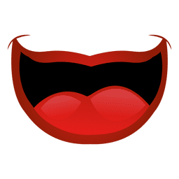 Großer roter Mund PNG-Design