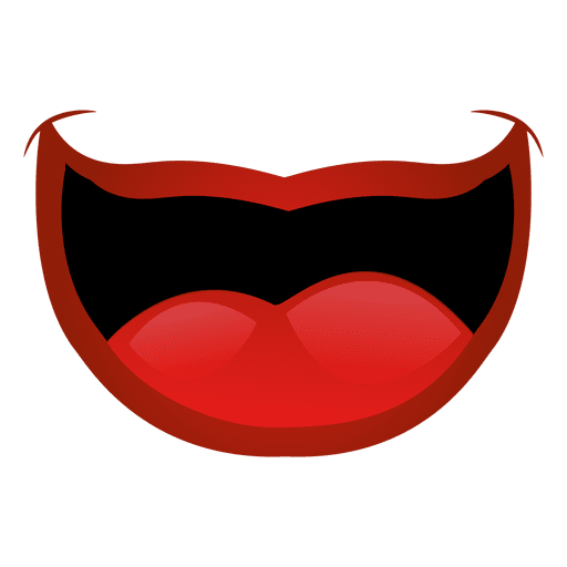Large red mouth PNG Design