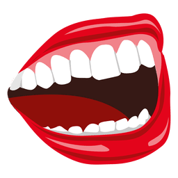 Dibujos animados de boca riendo Transparent PNG