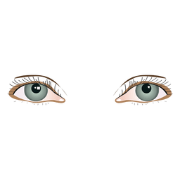 Light blue woman eyes PNG Design