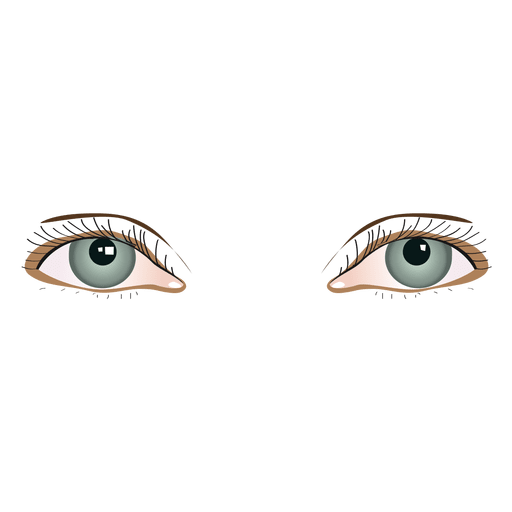 Ojos de mujer azul claro Diseño PNG
