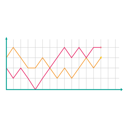 Line graph 7 PNG Design