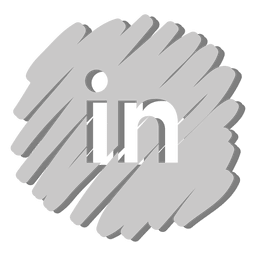 Linkedin verzerrtes Symbol PNG-Design