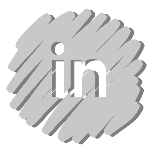 Linkedin icono distorsionado Diseño PNG