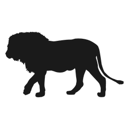 Silueta de leon Diseño PNG