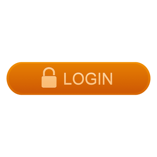 Login orange button PNG Design
