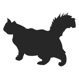 Gato de pêlo comprido caminhando Desenho PNG Transparent PNG