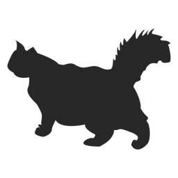 Longhair cat walking PNG Design