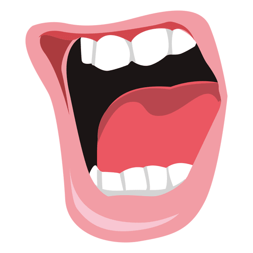 Loud laughing mouth PNG Design