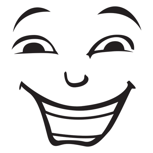 Caricatura de la cara de Loughing Diseño PNG