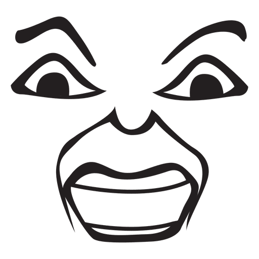 Loughing hand drawn emoticon PNG Design