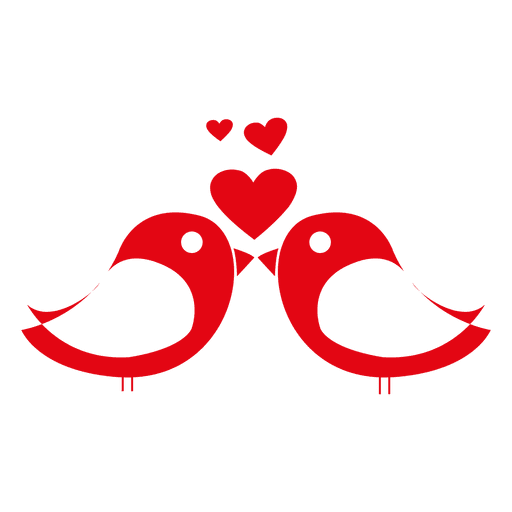 Lovebirds-Karikatur PNG-Design