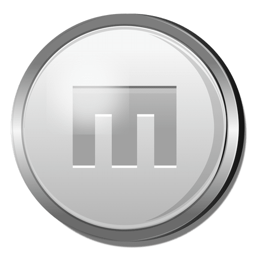 3D Magento silver icon PNG Design