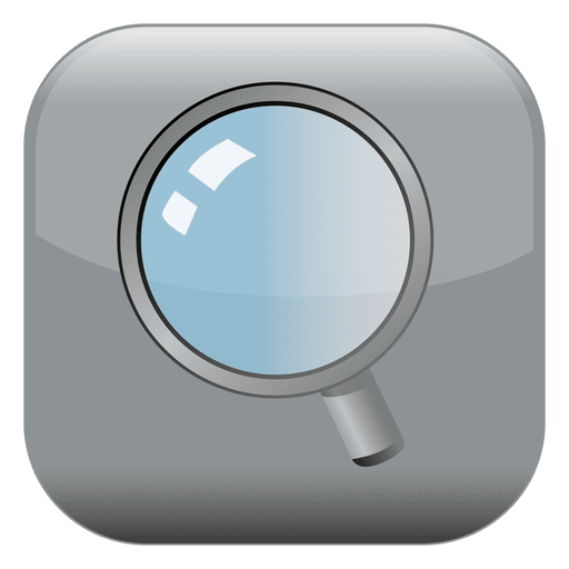 Magnifing glass square icon PNG Design