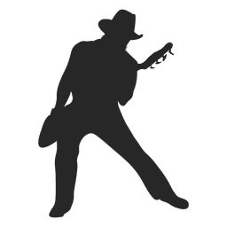 Silhueta 1 do guitarrista masculino Desenho PNG