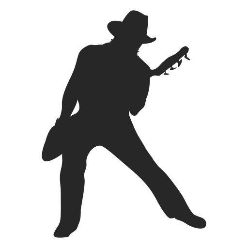 Silhueta 1 do guitarrista masculino Desenho PNG