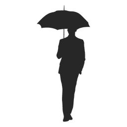 Hombre de pie con paraguas Diseño PNG