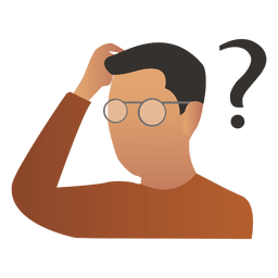 Hombre de dibujos animados pensando Diseño PNG