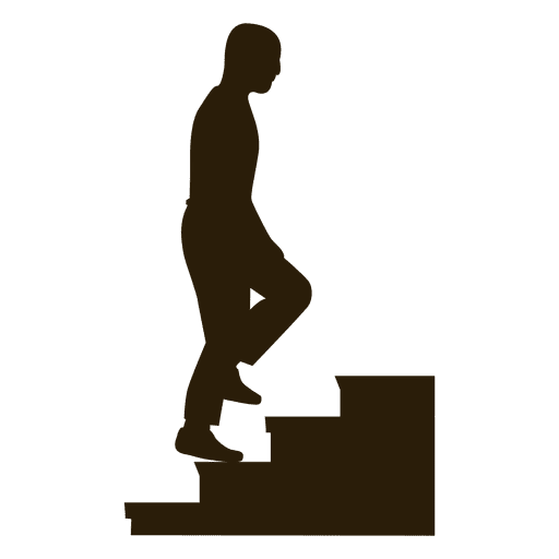 Hombre subiendo escaleras secuencia 1 Diseño PNG