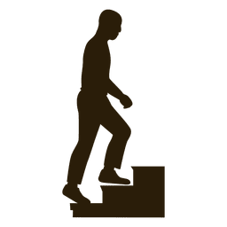 Hombre subiendo escaleras secuencia 10 Diseño PNG
