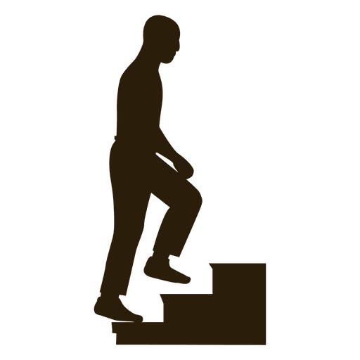 Hombre subiendo escaleras secuencia 11 Diseño PNG